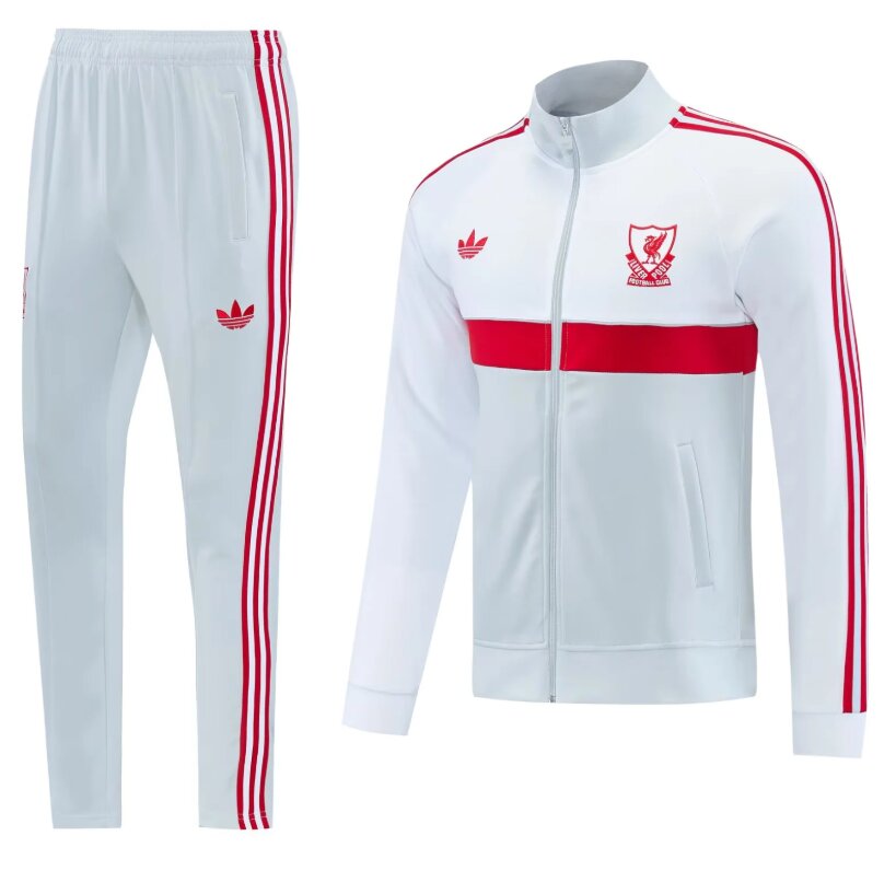 AAA Quality Liverpool 26/27 Tracksuit - White/Grey/Red